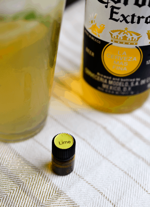 Lime essential oil for a delicious cocktail.