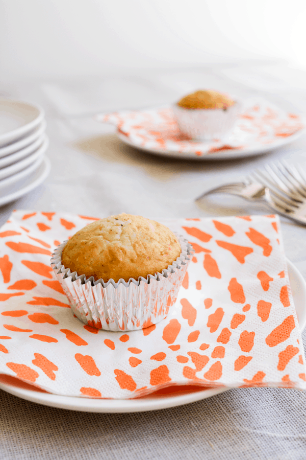 Serving mom a homemade muffin on a cute napkin is an easy way to make your wife feel special on Mother's Day.