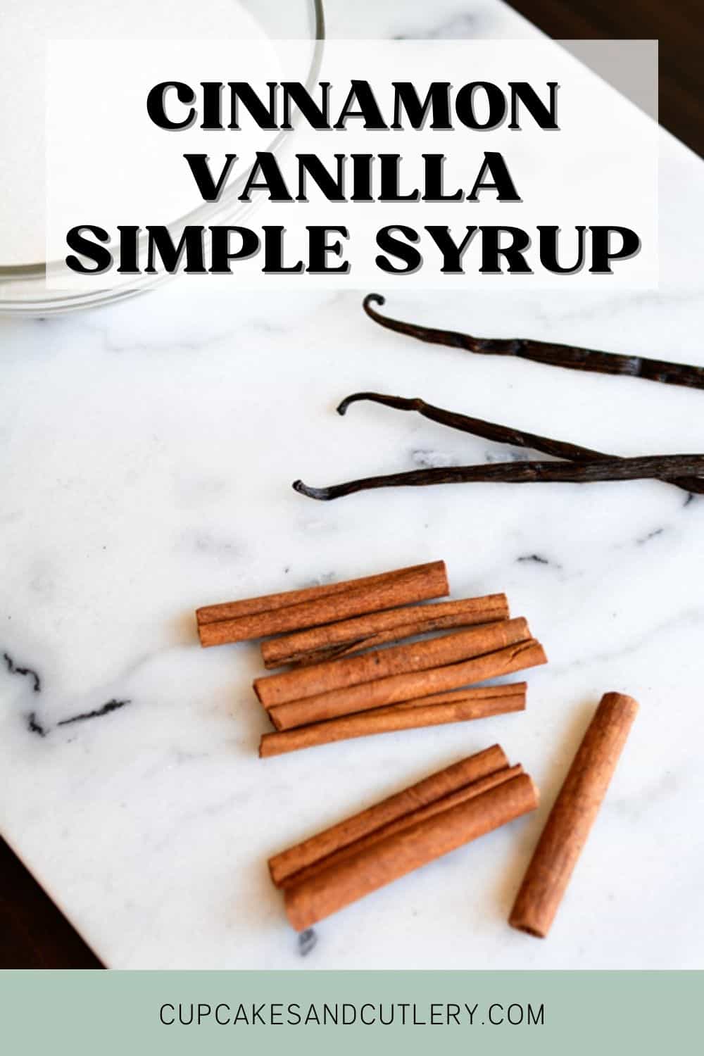 Vanilla Cinnamon Simple Syrup Cupcakes and Cutlery