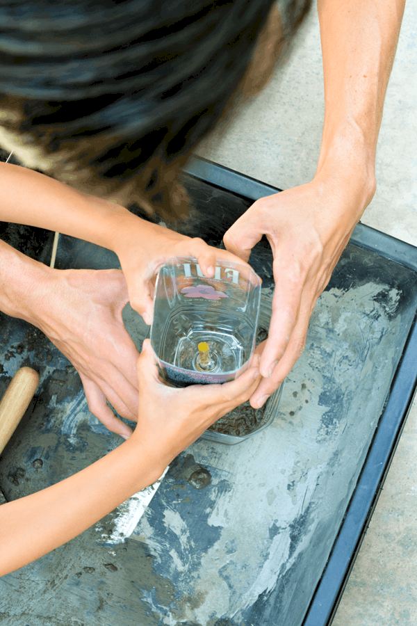 DIY concrete vase or planter. It is something your family can make together! #StreamTeam