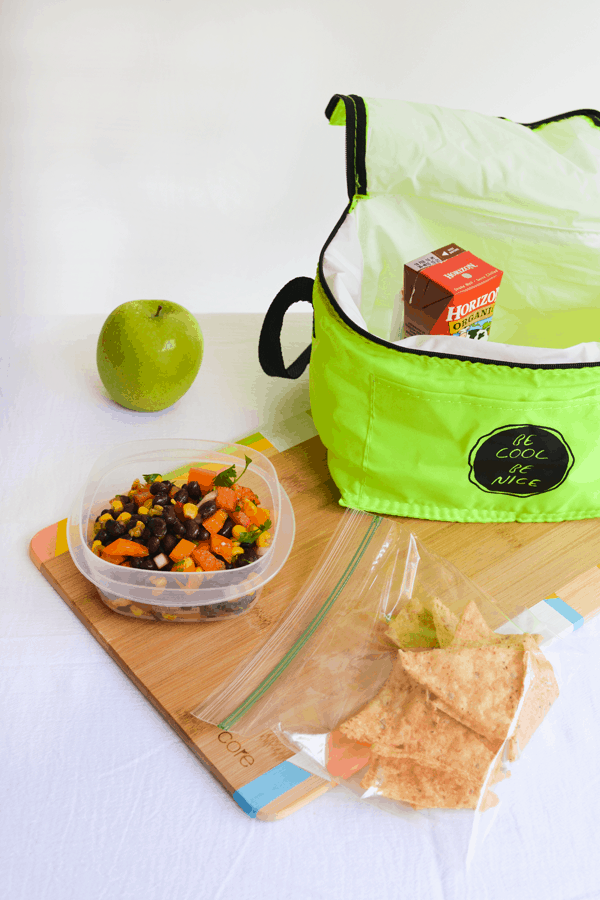 Black Bean Salad and Tortilla Chips | Healthy School Lunch Ideas Your Kids Will Love | Homemade Recipes