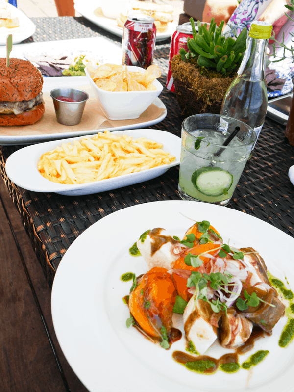 This delicious lunch is served in bungalow,  by The Deck on Laguna Beach at the @PacificEdge Hotel. #pacificedgelaguna