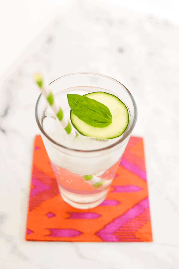 Basil Cucumber Soda Recipe from California Pizza Kitchen.