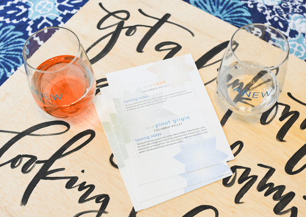 Set up an informal wine tasting at your next girl's night in. (ad) #anewsummer