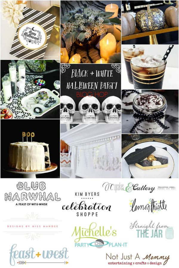 Black and White Halloween party ideas from some of your favorite bloggers! 