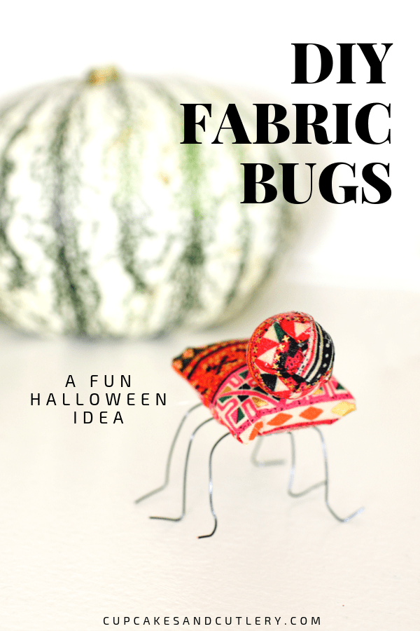 cute stuffed fabric bugs for Halloween 