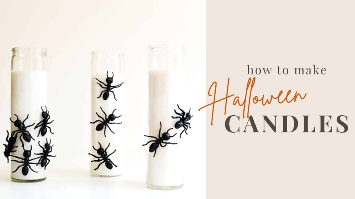 Easy Homemade Halloween Candles Cupcakes and Cutlery