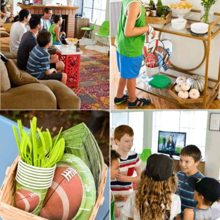 Collage of images of people homegating.
