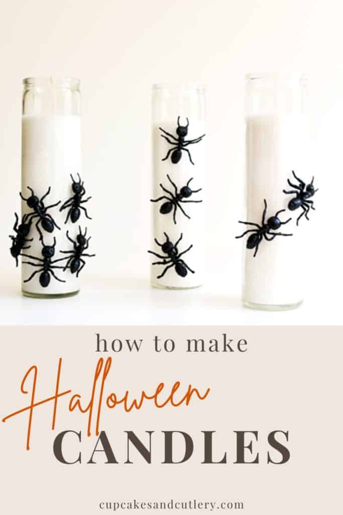 DIY Halloween Candles made in no time.