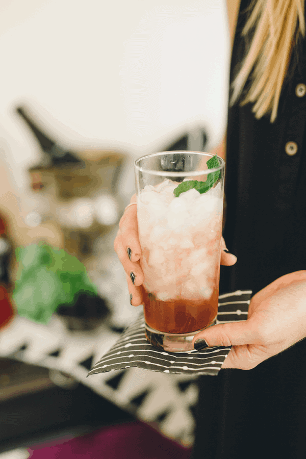 Champagne and bourbon cocktails are the perfect cocktail for your next holiday party!