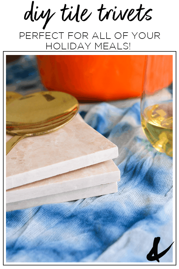 diy tile trivets for your holiday parties