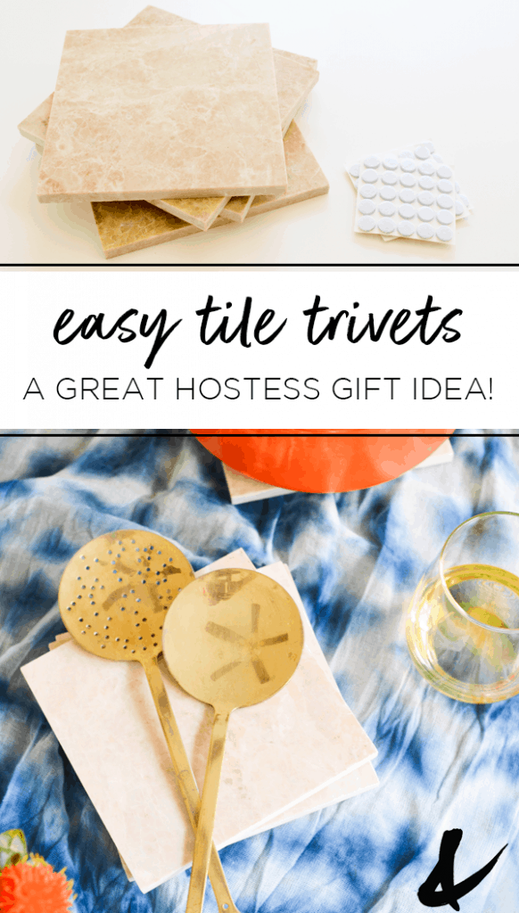 hostess gift idea of diy tile trivets