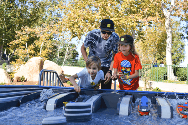 Lego boat racing at Legoland.