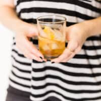 Make this bourbon old fashioned! It's perfect for winter and has a fun, seasonal flavor addition! You'll never guess what it is!