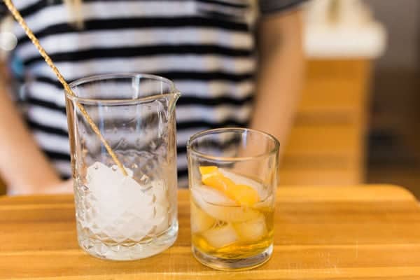 A pine old fashioned is a cool twist on a classic cocktail. 