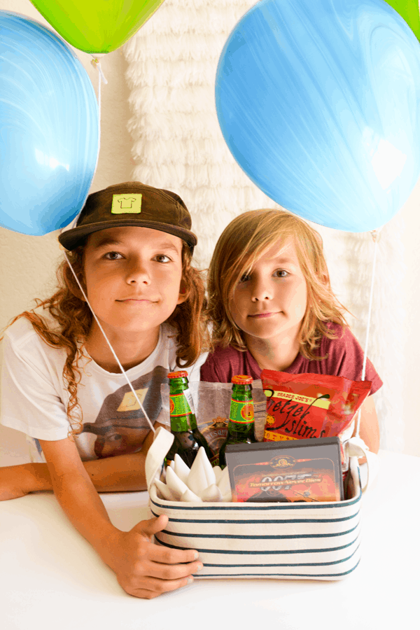 Celebrate the best "pop" on Father's Day with this fun craft idea. Have the kids hide messages in balloons and tie them to a gift basket of all his favorite things. 
