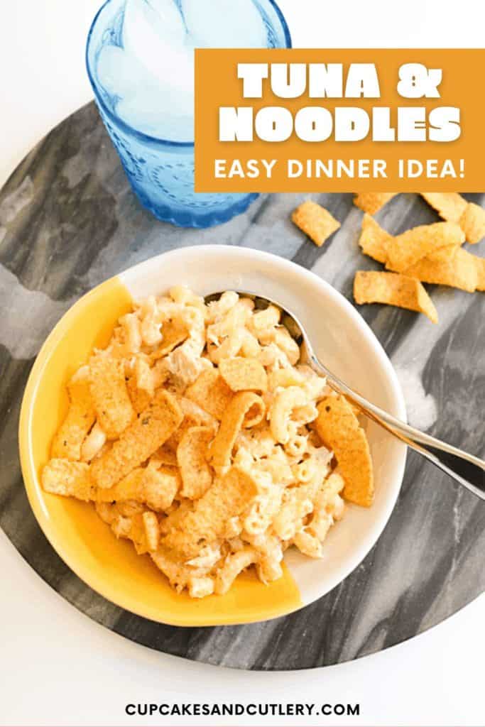 Delicious and easy tuna and noodles.