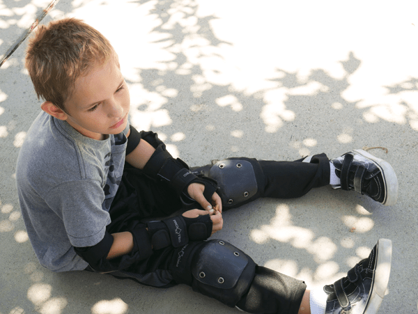 Learning perseverance at Skateboard camp. 