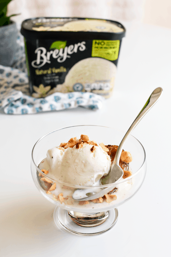 Made this easy fig dessert that you is made extra tasty with the best vanilla ice cream. 