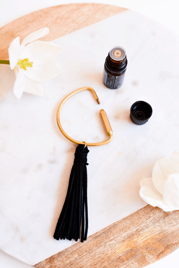 DIY Leather Tassel Keychain Diffuser