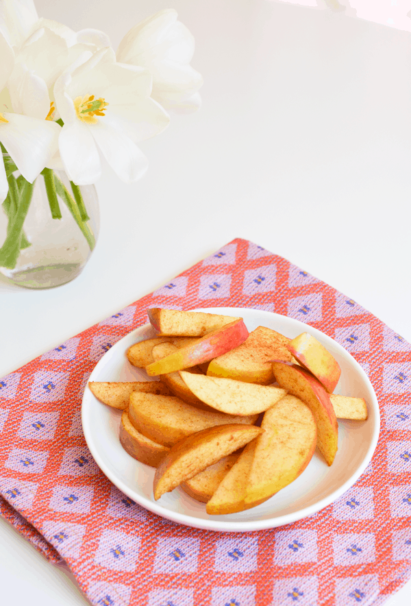 cinnamon apples as a quick side dish for a busy weeknight meal