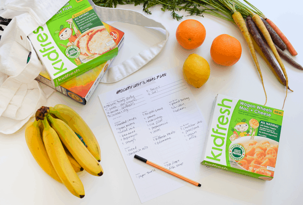 printable grocery list and meal planner and why I serve kidfresh frozen meals to my kids