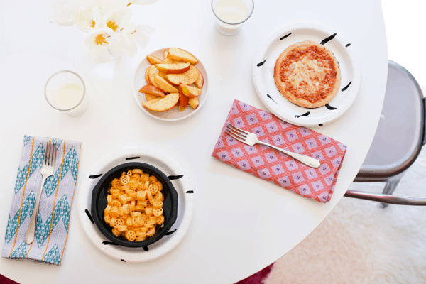 a fast dinner with kid fresh frozen meals on a table.