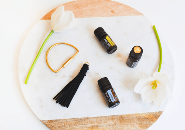 Make your own DIY keychain for essential oils. 