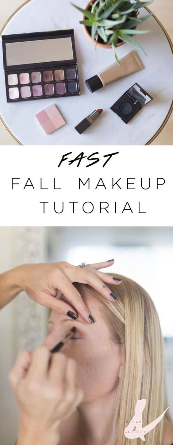 Mom makeup doesn't need to be boring! Here's a simple step by step fall makeup tutorial