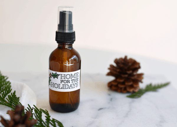 Make a DIY room spray for the holidays.