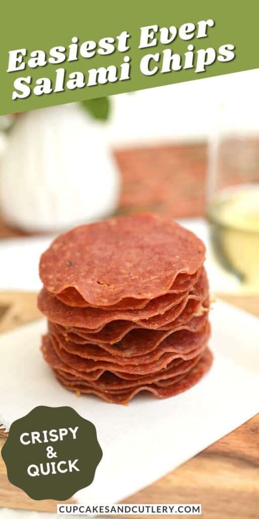 Baked Salami Chips Party Appetizer Recipe Cupcakes and Cutlery