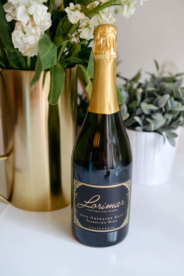 A bottle of my favorite sparkling wine from Lorimar Winery in Temecula. 