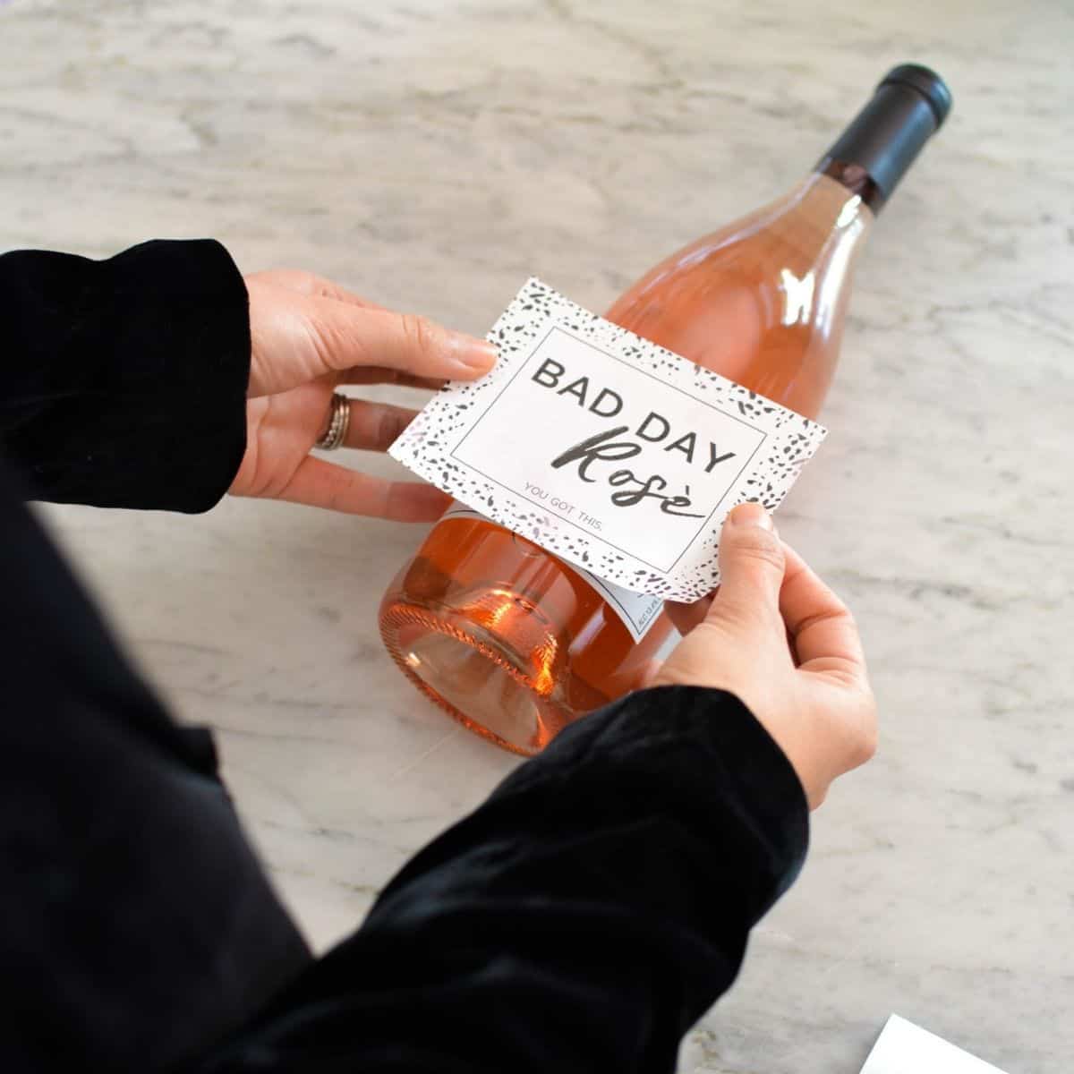 Free Printable Wine Label for a Fun Rosé Gift Idea for Girlfriends -  Cupcakes and Cutlery