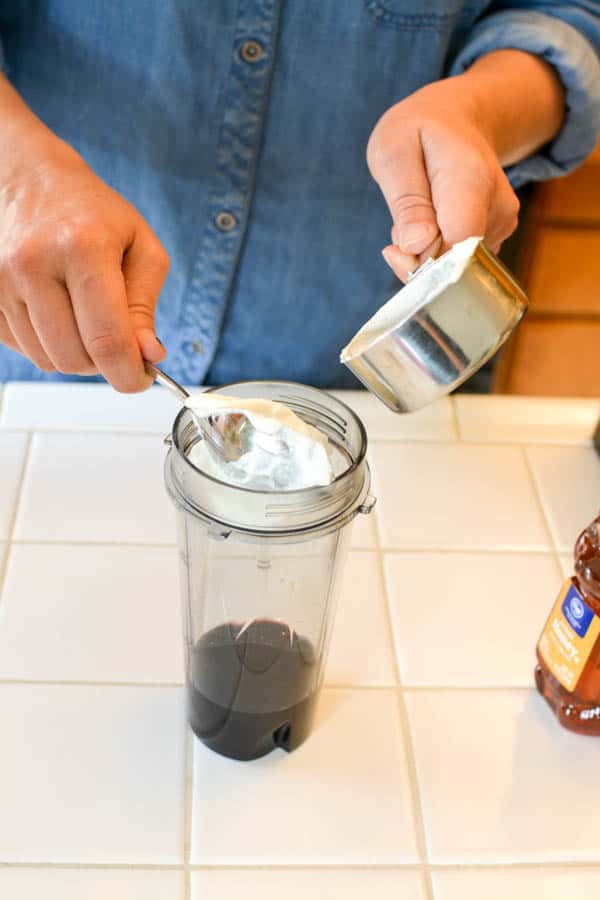 Greek yogurt makes this red wine smoothie a little more creamy