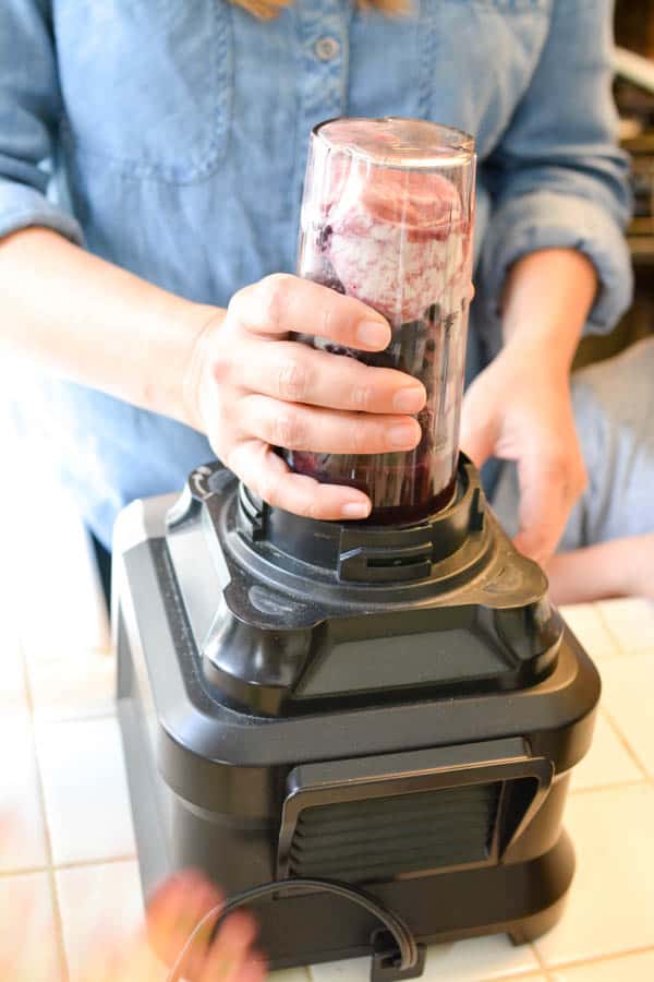 Blended red wine smoothie