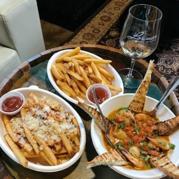 Food from the food truck at Lorimar Winery in Temecula.