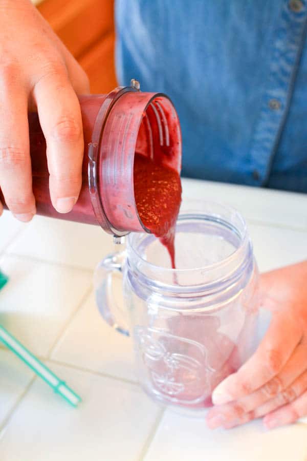 Smoothie with red wine