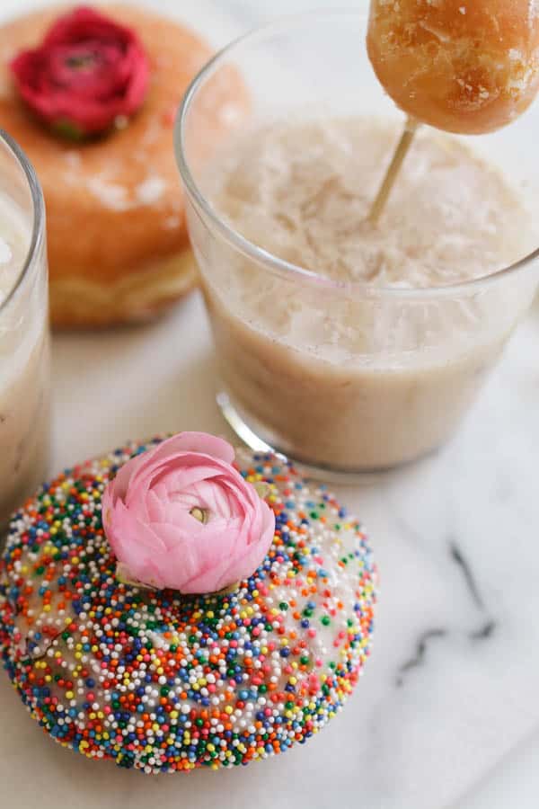 Donuts and a coffee cocktail