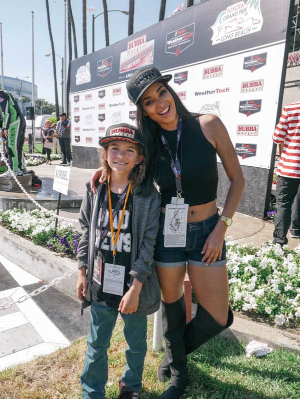 Making friends at the Long Beach Grand Prix