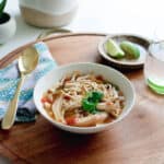 Trim Healthy Mama's easy slow cooker Chicken Fajita Soup Recipe