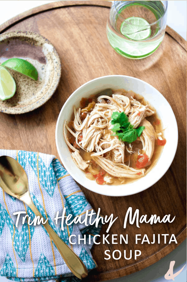 Are you a Trim Healthy Mama fan? This is their slow cooker Chicken Fajita Soup recipe. It's perfect for a busy weeknight dinner for the family. #soup #souprecipes #cupcakesandcutlery #soupmaker