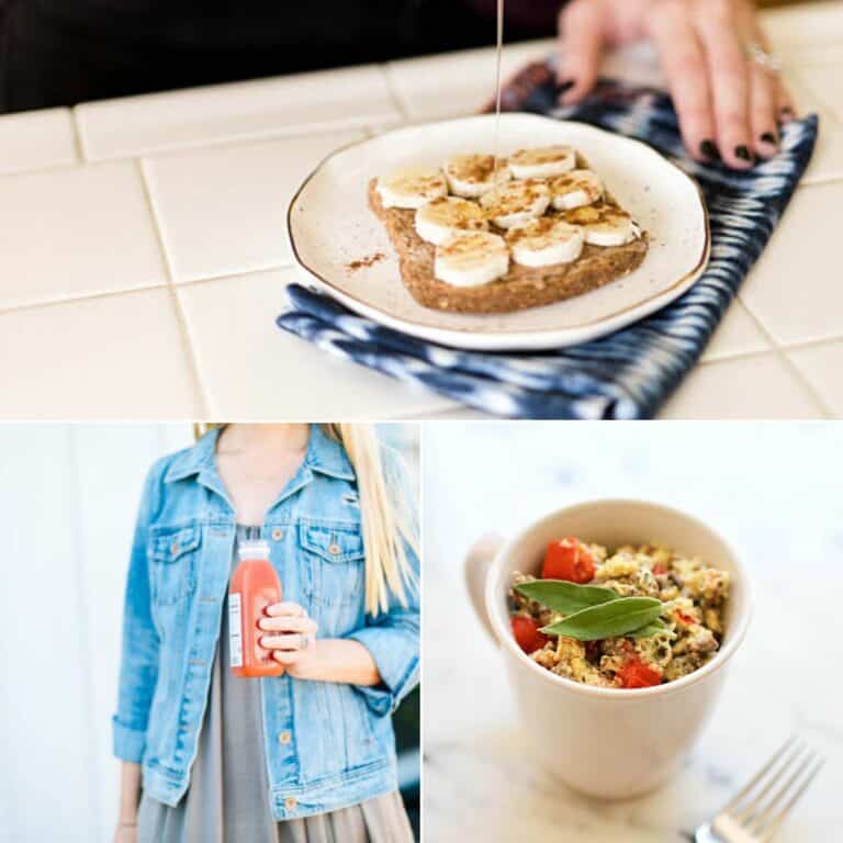 Start the morning with healthy breakfasts like egg scrambles and toast topped with nut butter and fresh fruit.