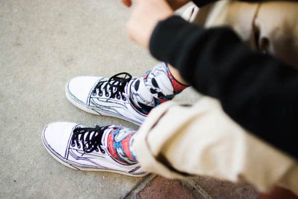 Comic book inspired outlined Vans sneakers and other great gift ideas for tween boys