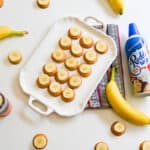 Nilla wafers and banana bites on a plate
