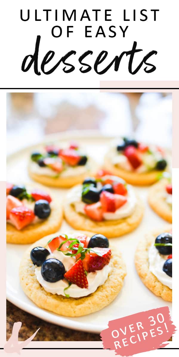 berry dessert on cookies with text overlay