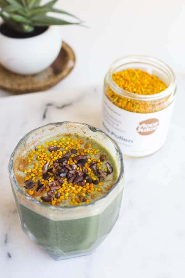 Wellness smoothie with bee pollen.