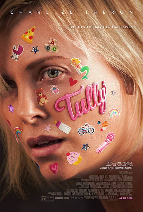 Movie poster from Tully movie and self care ideas for moms.
