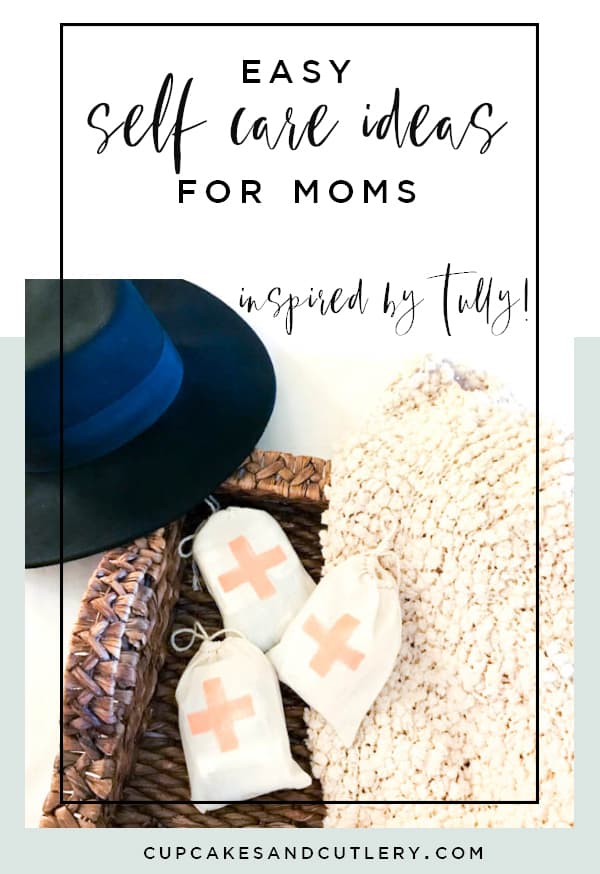 These simple self care activities and ideas are perfect for moms! Inspired by the movie Tully, here are 20 things to do when you are fighting stress and anxiety. These are great for your emotional health. #AD #cupcakesandcutlery #anxiety #selfcare #metime #momhacks #motherhood