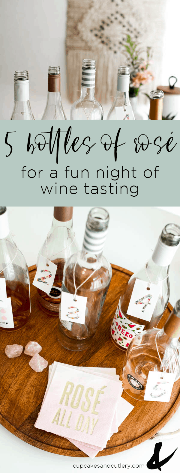 Good Rosé Wine for a Wine Tasting Cupcakes and Cutlery