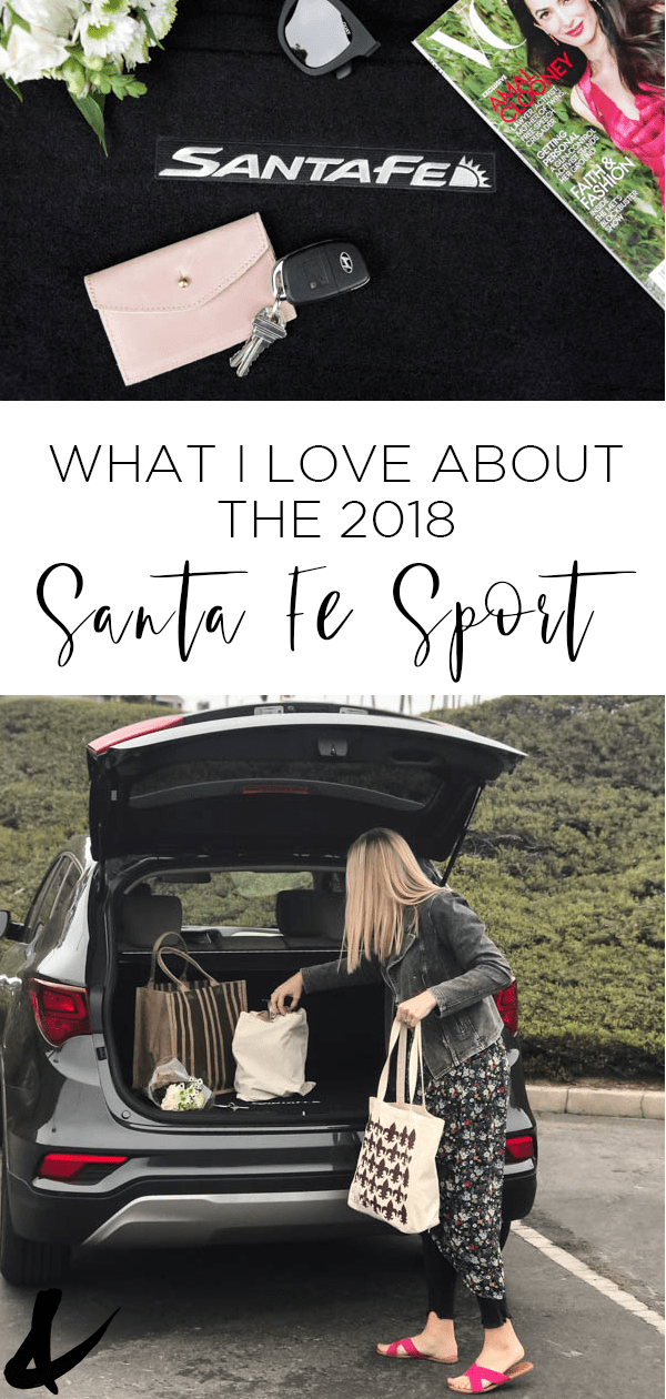 The 2018 Santa Fe Sport from Hyundai is so fun to drive! Check out my car review to see my thoughts on the interior and what I loved most about test driving this car! #ad #drivehyundai #santafesport